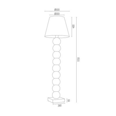Lampa stojąca 1x15 W czarna 3657 Argon Fudżi