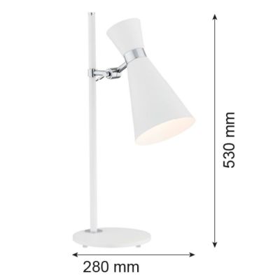 Lampa biurkowa 1x15 W biała 3890 Argon Lukka