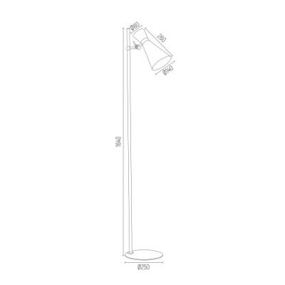Lampa stojąca 1x15 W biała 3891 Argon Lukka