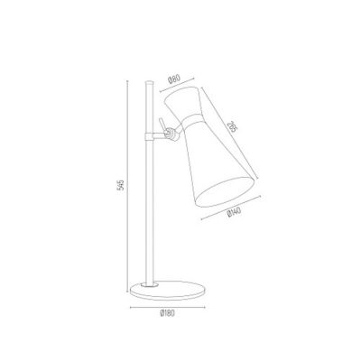 Lampa biurkowa 1x15 W czarna 3894 Argon Lukka
