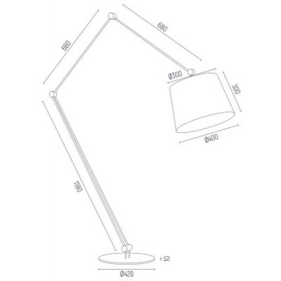 Lampa stojąca 1x15 W biała 3953 Argon Zakyntos Bis