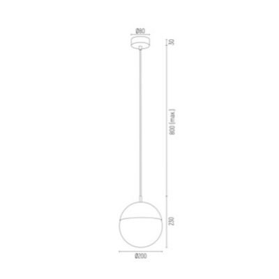 Lampa wisząca 1x15 W mosiądz-opal 4029 Argon Livia