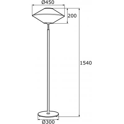 Lampa stojąca 1x15 W czarna 4283 Argon Troy