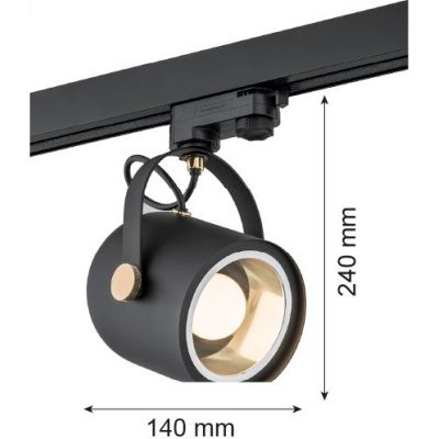 Lampa do szynoprzewodów 1x15 W czarny 4311 Argon Net