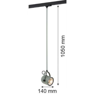 Lampa do szynoprzewodów 1x15 W czarny 4313 Argon Net