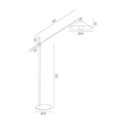 Lampa stojąca 1x15 W czarna 4732 Argon Nashville