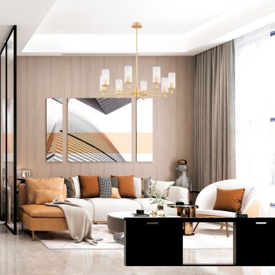 Lampa wisząca powyżej 6x7 W mosiądz-przezroczysta 5066 Argon Hampton
