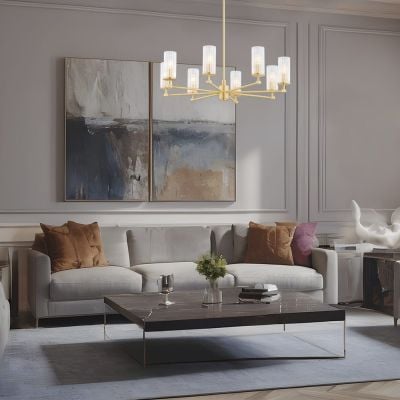 Lampa wisząca powyżej 6x7 W mosiądz-przezroczysta 5066 Argon Hampton