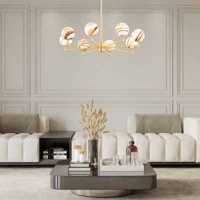 Lampa wisząca powyżej 6x7 W mosiądz-brązowa 5067 Argon Aruba