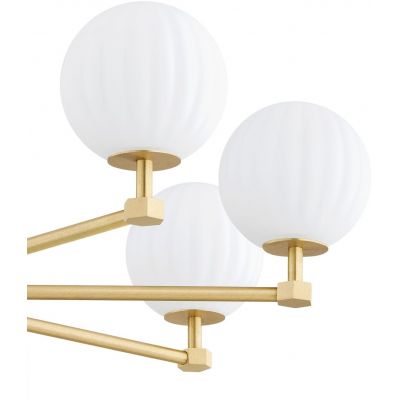 Lampa wisząca powyżej 6x7 W biała-mosiądz 5068 Argon Paloma