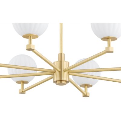 Lampa wisząca powyżej 6x7 W biała-mosiądz 5068 Argon Paloma