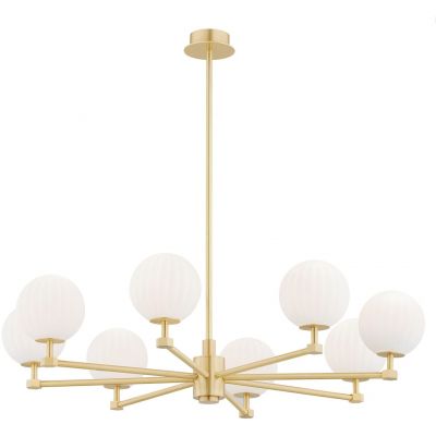 Lampa wisząca powyżej 6x7 W biała-mosiądz 5068 Argon Paloma