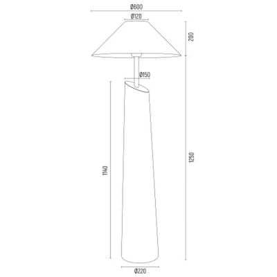 Lampa stojąca 3x15 W biała 6176 Argon Polonia