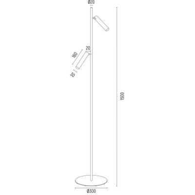Lampa stojąca 2x6 W czarna 7082 Argon Torre