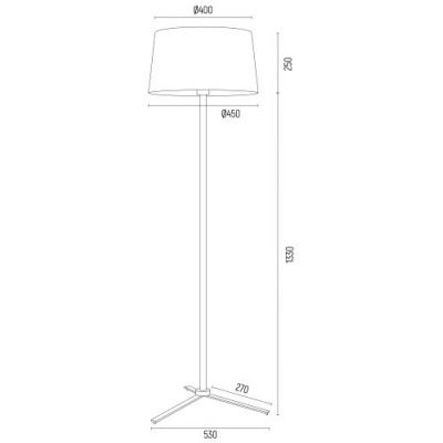 Lampa stojąca 1x15 W biała 8307 Argon Cavalino