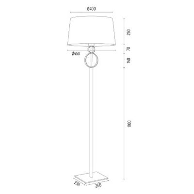 Lampa stojąca 1x15 W biała 8309 Argon Perseo