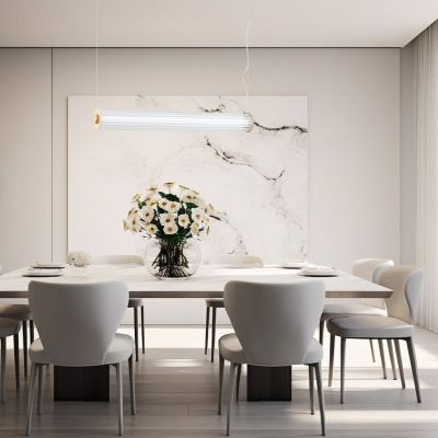 Lampa wisząca 1x60 W mosiądz-przezroczysta 8627 Argon Hampton