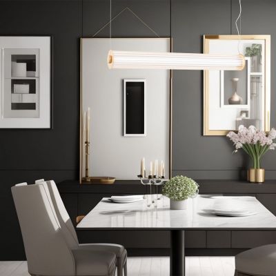 Lampa wisząca 1x60 W mosiądz-przezroczysta 8627 Argon Hampton