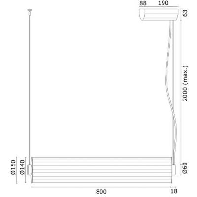 Lampa wisząca 1x60 W mosiądz-przezroczysta 8627 Argon Hampton