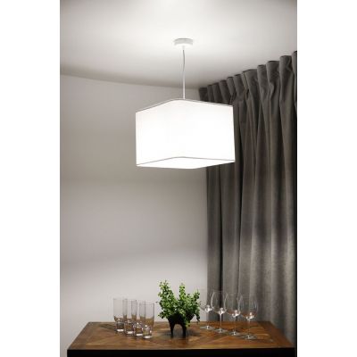 Lampa wisząca 1x60 W biała KW00840W25 BPS Koncept Kwadro len light