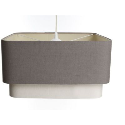 Lampa wisząca 1x60 W szary/popielaty-kremowa-beżowa KWD003 BPS Koncept Kwadro duo