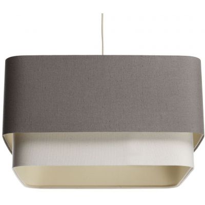 Lampa wisząca 1x60 W szary/popielaty-kremowa-beżowa KWD003 BPS Koncept Kwadro duo