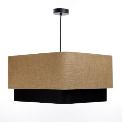 Lampa wisząca 1x60 W czarna-beżowa KWD005 BPS Koncept Kwadro duo