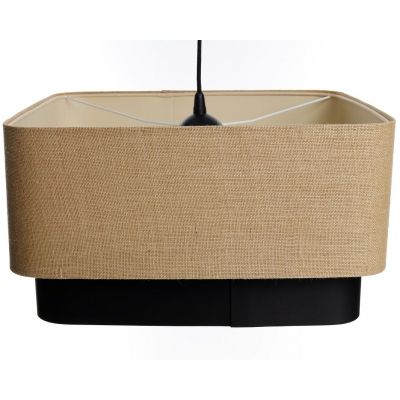 Lampa wisząca 1x60 W czarna-beżowa KWD005 BPS Koncept Kwadro duo