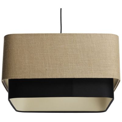 Lampa wisząca 1x60 W czarna-beżowa KWD005 BPS Koncept Kwadro duo