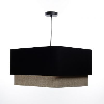 Lampa wisząca 1x60 W czarna-beżowa KWD006 BPS Koncept Kwadro duo