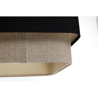 Lampa wisząca 1x60 W czarna-beżowa KWD006 BPS Koncept Kwadro duo