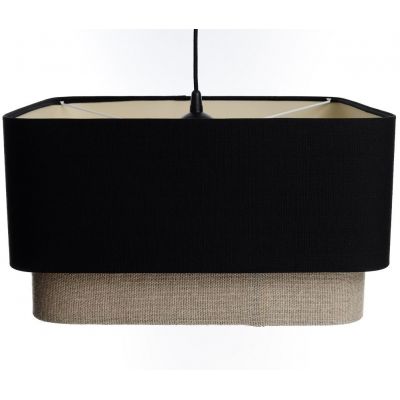 Lampa wisząca 1x60 W czarna-beżowa KWD006 BPS Koncept Kwadro duo