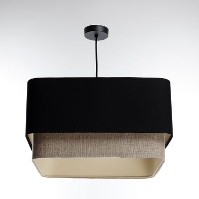 Lampa wisząca 1x60 W czarna-beżowa KWD006 BPS Koncept Kwadro duo