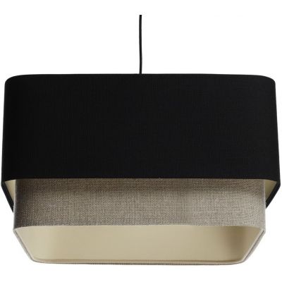 Lampa wisząca 1x60 W czarna-beżowa KWD006 BPS Koncept Kwadro duo