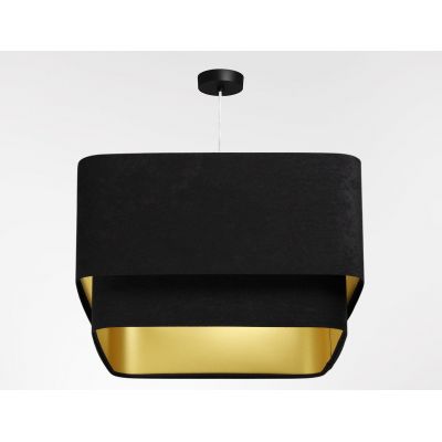 Lampa wisząca 1x60 W czarna-złota KWD019 BPS Koncept Kwadro Duo Sue