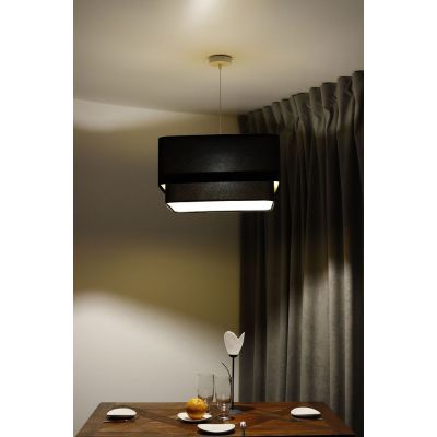 Lampa wisząca 1x60 W czarna-złota KWD019 BPS Koncept Kwadro Duo Sue