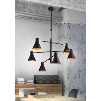 Lampa podsufitowa 6x40 W czarny 3672696 Candellux Less