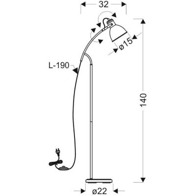 Lampa stojąca 1x40 W biały 5172108 Candellux Zumba