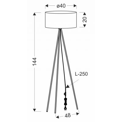 Lampa stojąca 1x40 W beżowa 5138760 Candellux Shanti