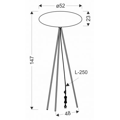 Lampa stojąca 1x40 W czarna-brązowa 5142026 Candellux Cafee
