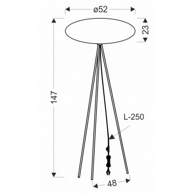Lampa stojąca 1x40 W czarna-kremowa 5142033 Candellux Cafee