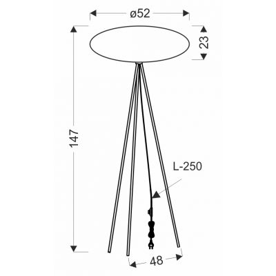 Lampa stojąca 1x40 W czarna-beżowa 5142040 Candellux Cafee