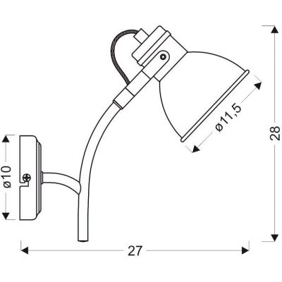 Kinkiet 1x40 W biały 9172122 Candellux Zumba