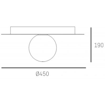 Lampa podsufitowa 1x7 W biała C01933BK CosmoLight Cape Town