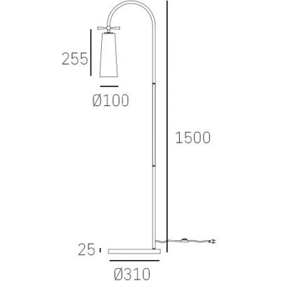 Lampa stojąca F01145BK CosmoLight Bow