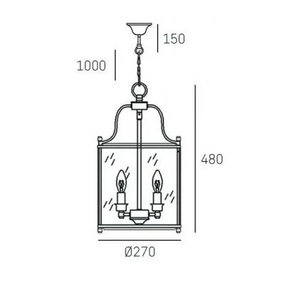 Lampa wisząca P04550CH CosmoLight New York