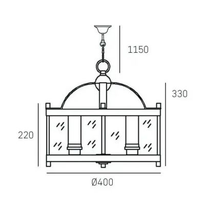 Lampa wisząca P04567CH CosmoLight New York