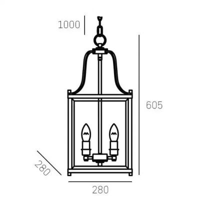 Lampa wisząca P04936CH CosmoLight New York