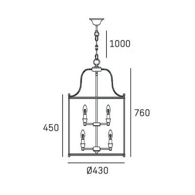 Lampa wisząca P08434CH CosmoLight New York
