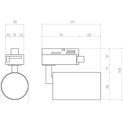 Lampa do szynoprzewodów 1x60 W złoty STRGU10G DPM